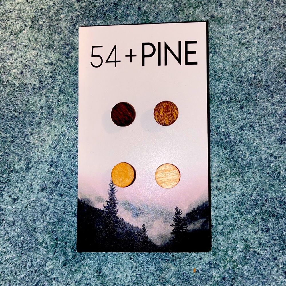 Handmade Round Wood Earrings